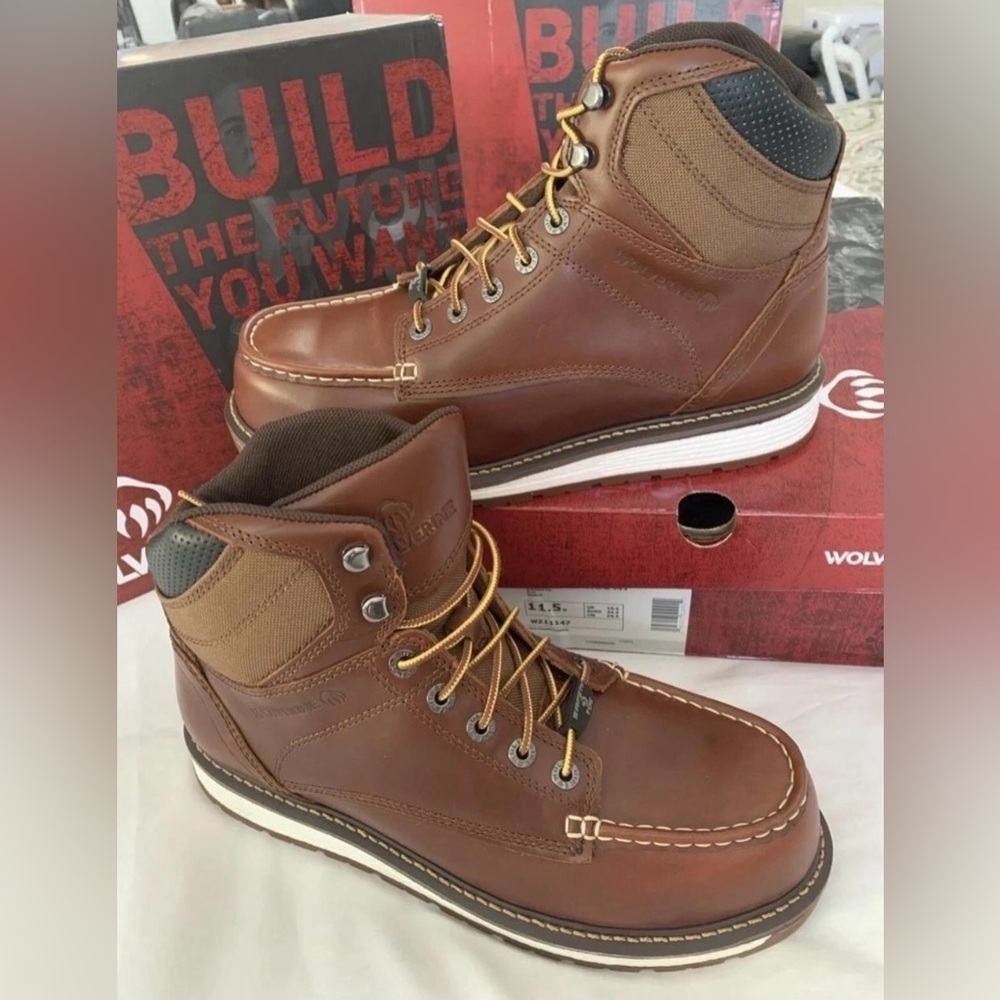 Men's Boots- Wolverine Work Leather Boots
